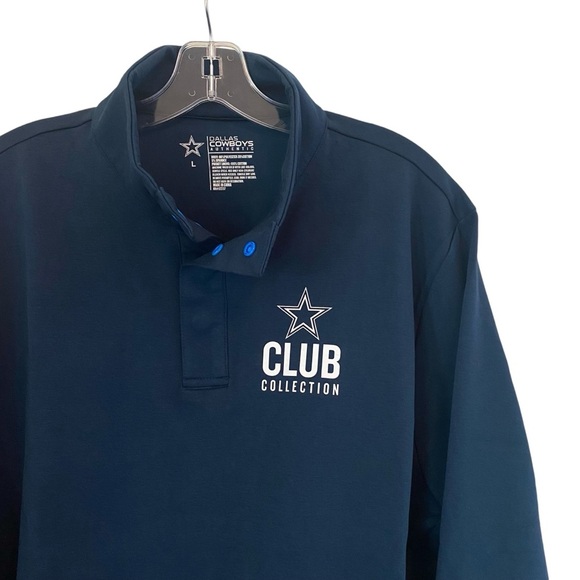 Dallas Cowboys Club‎ Collection NEW Sweatshirt Lateral Pullover Mock Neck Large - Picture 4 of 13